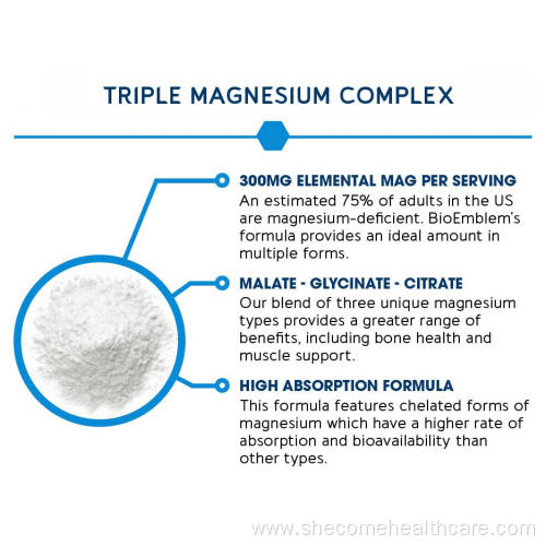 Magnesium Complex 300mg Muscles Magnesium Glycinate Capsules